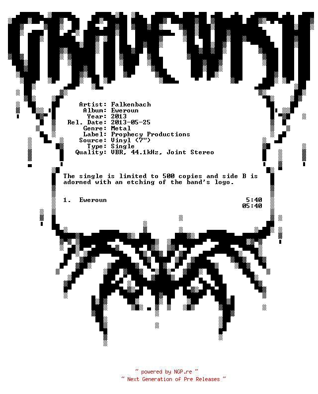 NFO for the release Falkenbach-Eweroun-VLS-2013-GRAVEWISH by GRAVEWISH