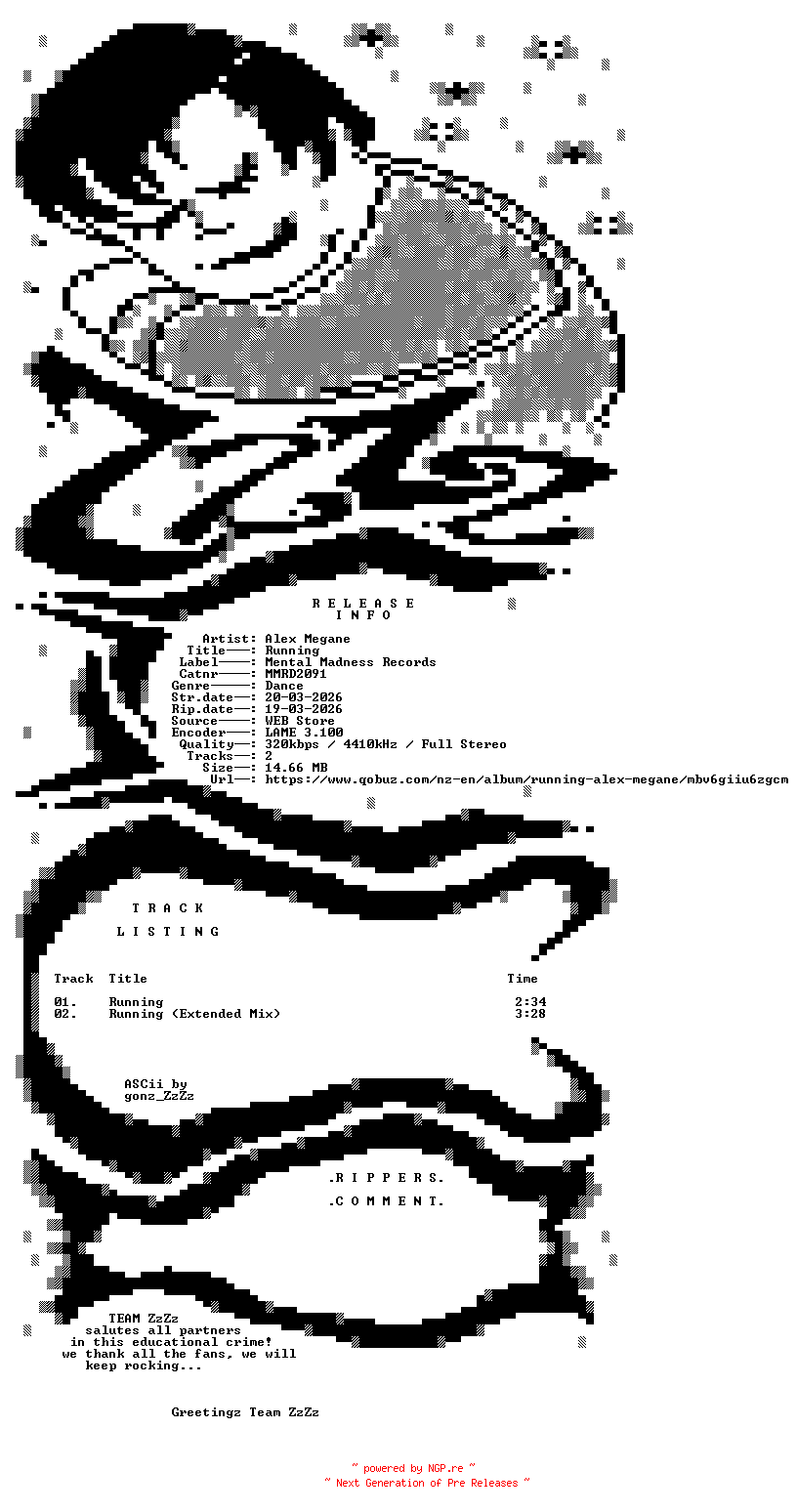 NFO for the release Alex_Megane_-_Running-(MMRD2091)-WEB-2026-ZzZz by ZzZz