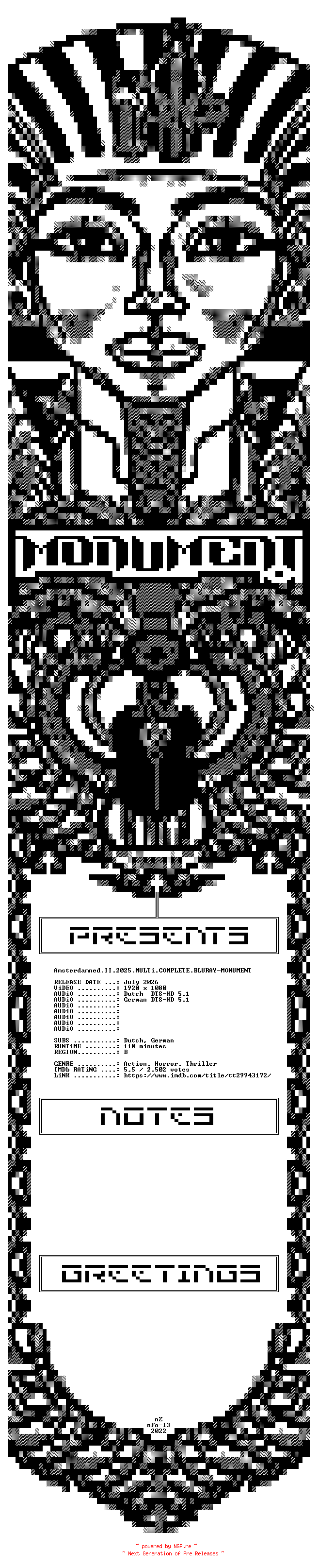 NFO for the release Amsterdamned.II.2025.MULTi.COMPLETE.BLURAY-MONUMENT by MONUMENT