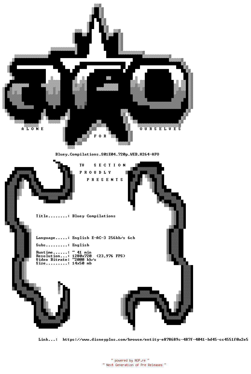NFO for the release Bluey.Compilations.S01E04.720p.WEB.H264-AFO by AFO