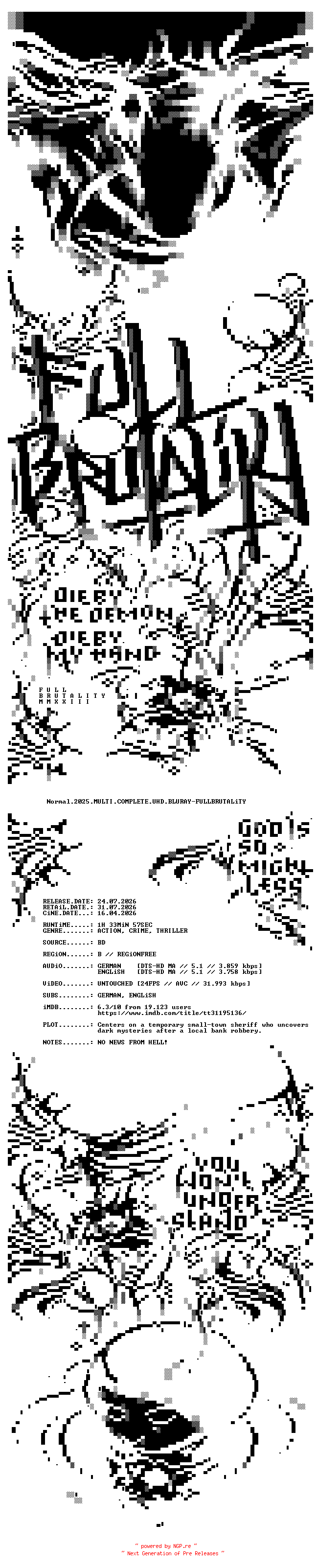 NFO for the release Normal.2025.MULTI.COMPLETE.BLURAY-FULLBRUTALiTY by FULLBRUTALiTY
