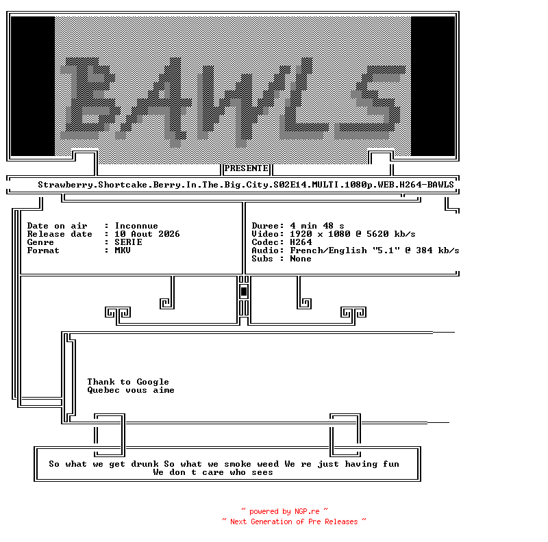 NFO for the release Strawberry.Shortcake.Berry.In.The.Big.City.S02E14.MULTI.1080p.WEB.H264-BAWLS by BAWLS