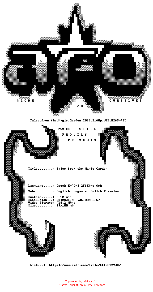 NFO for the release Tales.from.the.Magic.Garden.2025.2160p.WEB.H265-AFO by AFO