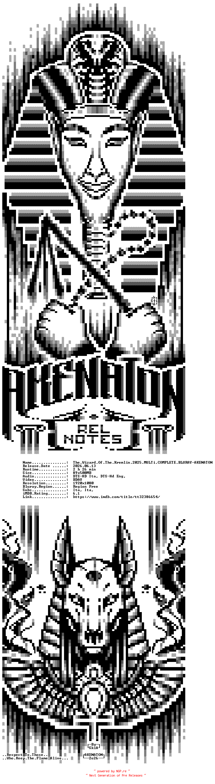 NFO for the release The.Wizard.Of.The.Kremlin.2025.MULTi.COMPLETE.BLURAY-AKENATON by AKENATON