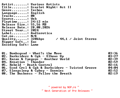 NFO for the release VA-Scarlet_Night_Act_II-WEB-2024-XTC_iNT by XTC_iNT